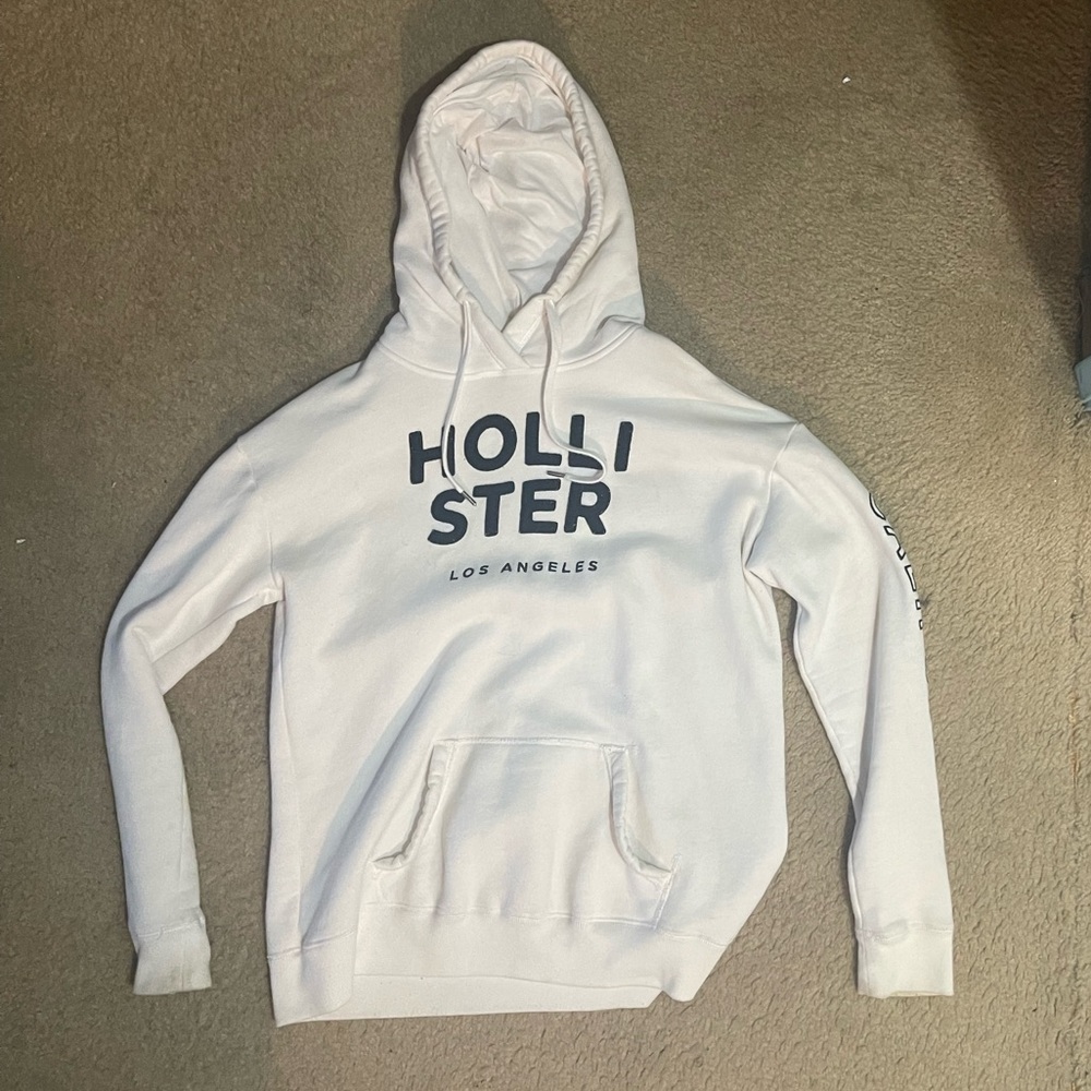 Never worn! White Hollister Hoodie
